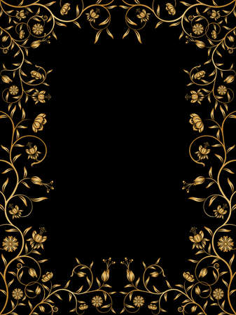 Vector floral frameのイラスト素材