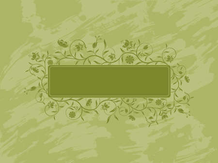 Grunge floral banner. Vector.のイラスト素材