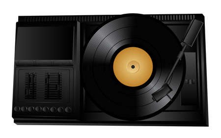 Isolated icon of a turntable. Vector illustration.のイラスト素材