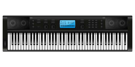 Isolated image of an electronic pianoのイラスト素材
