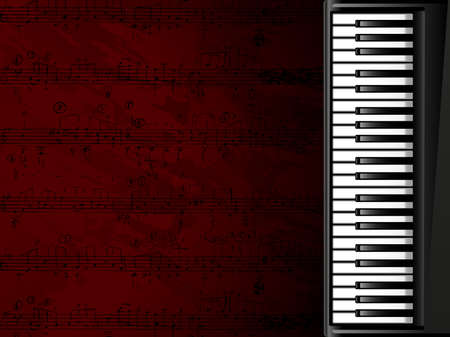 Musical background with piano keyboardのイラスト素材