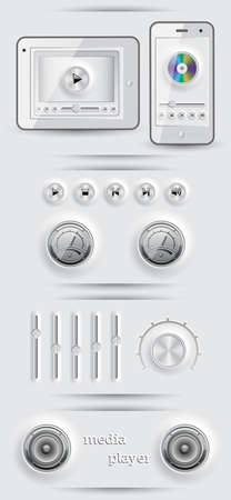Media icons and buttonsのイラスト素材
