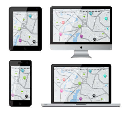 Isolated gadgets with street map