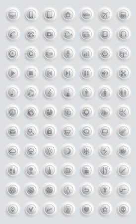 Icons and pictograms setのイラスト素材