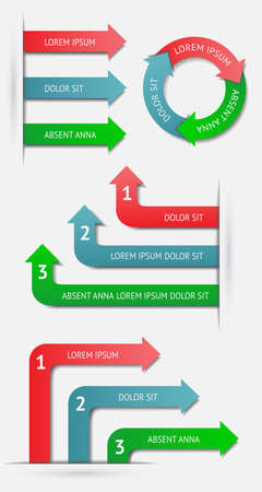 Design elements. Arrow bannersのイラスト素材