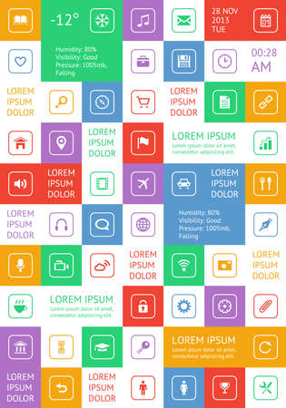 Ui, infographics and web elements including flat designのイラスト素材