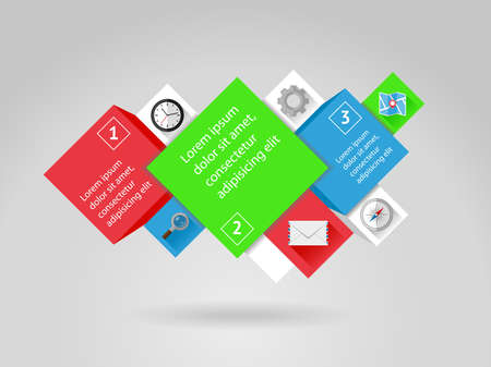 Ui, infographics and web elementsのイラスト素材