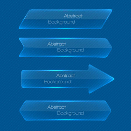 Set of abstract modern style glossy bannersのイラスト素材