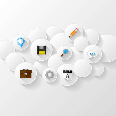 Abstract background   Cloud storage concept   Flat designのイラスト素材