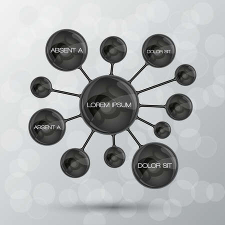 Glossy balls  Elements of infographicsのイラスト素材