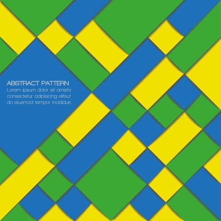 Abstract geometric background in Brazil flag colorsのイラスト素材