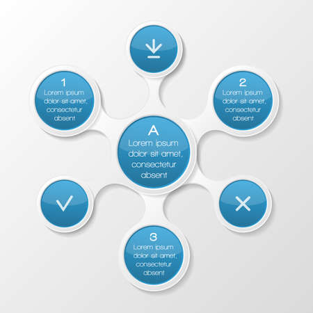Metaball diagram  Infographic elementsのイラスト素材
