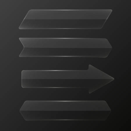 Set of abstract modern style glossy bannersのイラスト素材