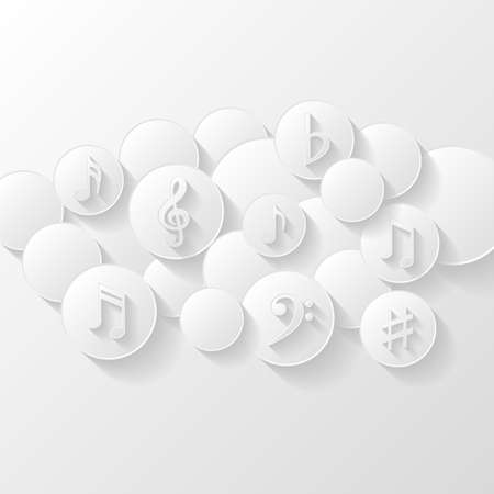 Abstract background with musical notesのイラスト素材