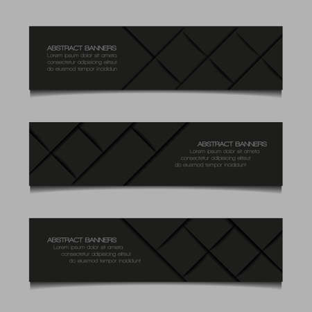Set of abstract geometric bannersのイラスト素材