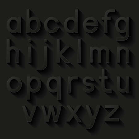 Decorative alphabet  Set of letters with shadowのイラスト素材