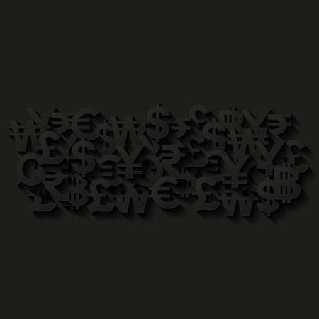 Abstract background with currency symbolsのイラスト素材