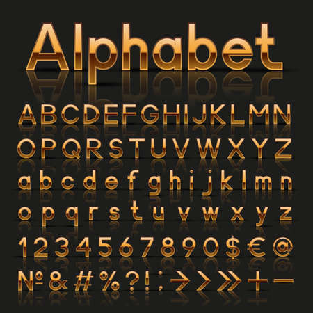 Set of decorative alphabetsのイラスト素材