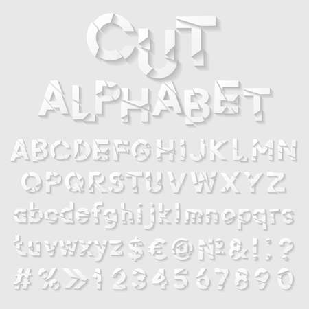 Decorative cut paper alphabetのイラスト素材