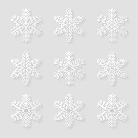 Set of snowflakesのイラスト素材