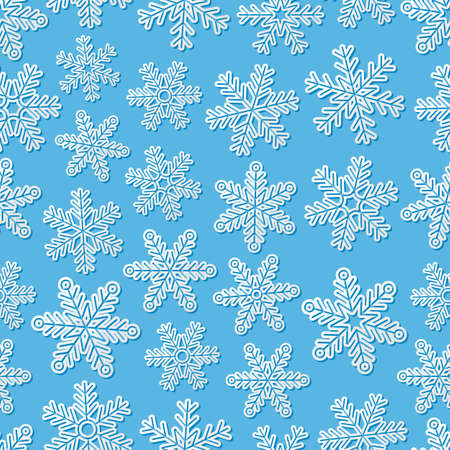 Seamless background with snowflakesのイラスト素材