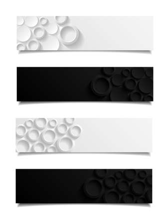 Set of abstract geometric bannersのイラスト素材