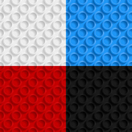 Set of geometric seamless patternsのイラスト素材