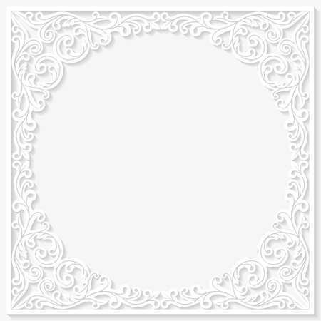 Vintage floral frameのイラスト素材