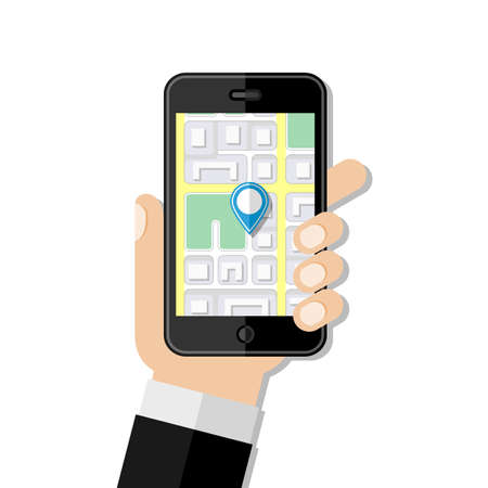 Navigation concept. Flat designのイラスト素材