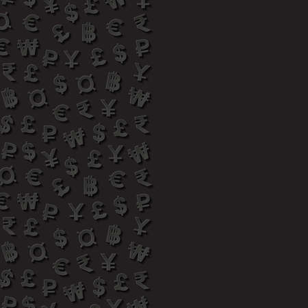 Abstract background with currency symbolsのイラスト素材