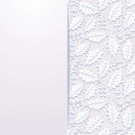 Abstract floral background with holly. Vector illustration.のイラスト素材
