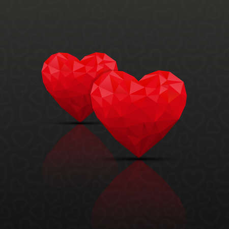 Abstract background with hearts. Vector illustration.のイラスト素材