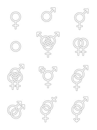Set of sexuality line icons. Vector illustration.
のイラスト素材