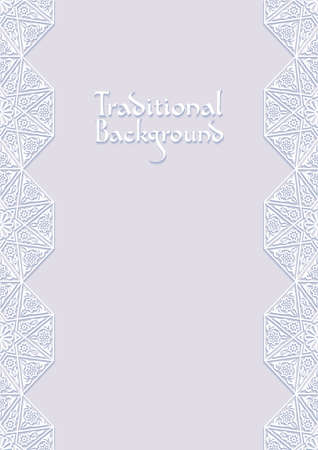 Floral frame with traditional ornament. Vector illustration.のイラスト素材