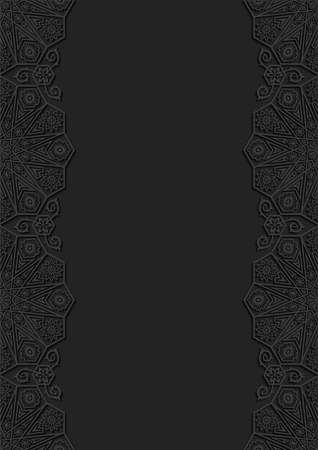 Floral background with traditional ornament. Vector illustration.のイラスト素材