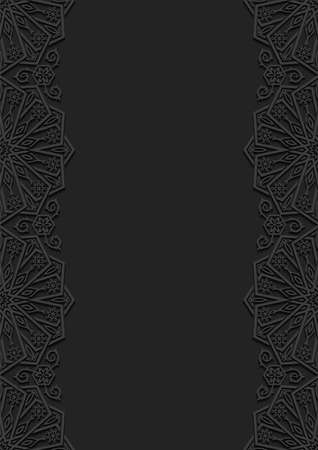 Floral background with traditional ornament. Vector illustration.のイラスト素材