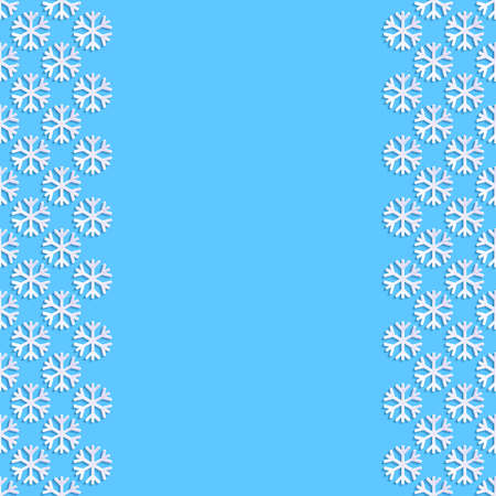 Background with paper cut style snowflakes. Vector illustration.のイラスト素材
