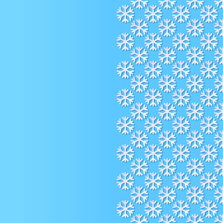 Background with paper cut style snowflakes. Vector illustration.のイラスト素材
