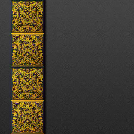 Background with traditional floral ornament. Vector illustration.のイラスト素材