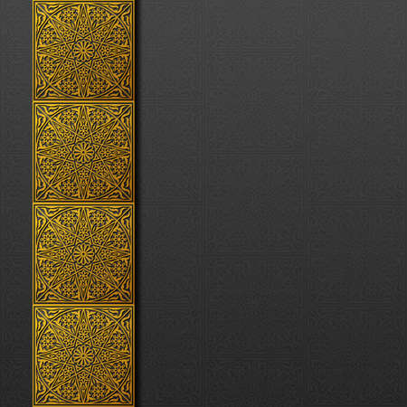 Background with traditional floral ornament. Vector illustration.のイラスト素材