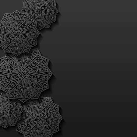 Background with traditional floral ornament. Vector illustration.のイラスト素材