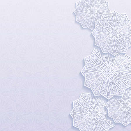 Background with traditional floral ornament. Vector illustration.