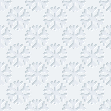 Seamless pattern with decorative snowflakes. Vector illustration.のイラスト素材