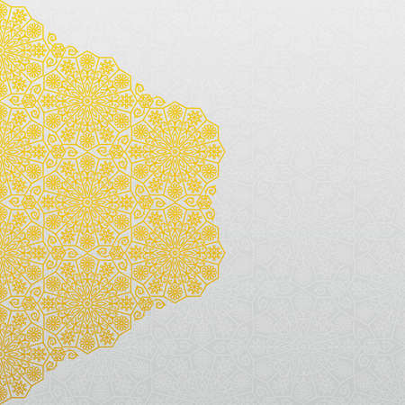 Decorative background with traditional floral ornament. Vector illustration.のイラスト素材