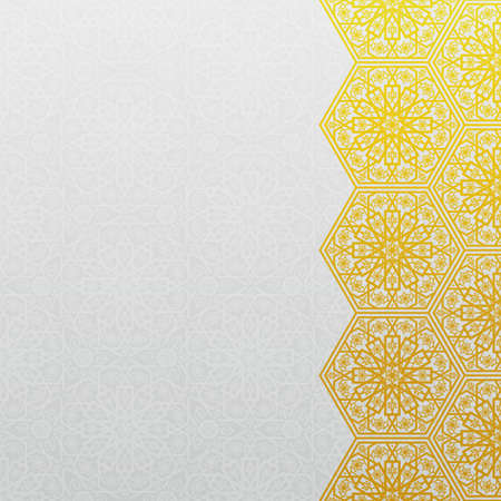 Decorative background with traditional floral ornament. Vector illustration.のイラスト素材