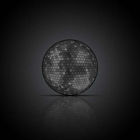 Background with a disco ball. Vector illustration.のイラスト素材