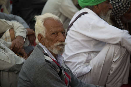 New Delhi, India - DECEMBER 07, 2020 : Farmers are protesting against the new farm laws in India,...