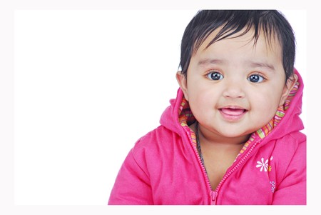 portriat of smiling babyの写真素材