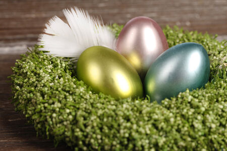 Easter nest with eastereggs