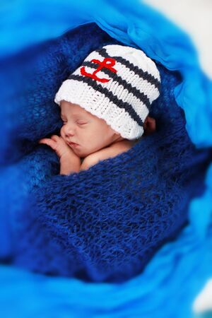 Cute baby girl sleepingの写真素材